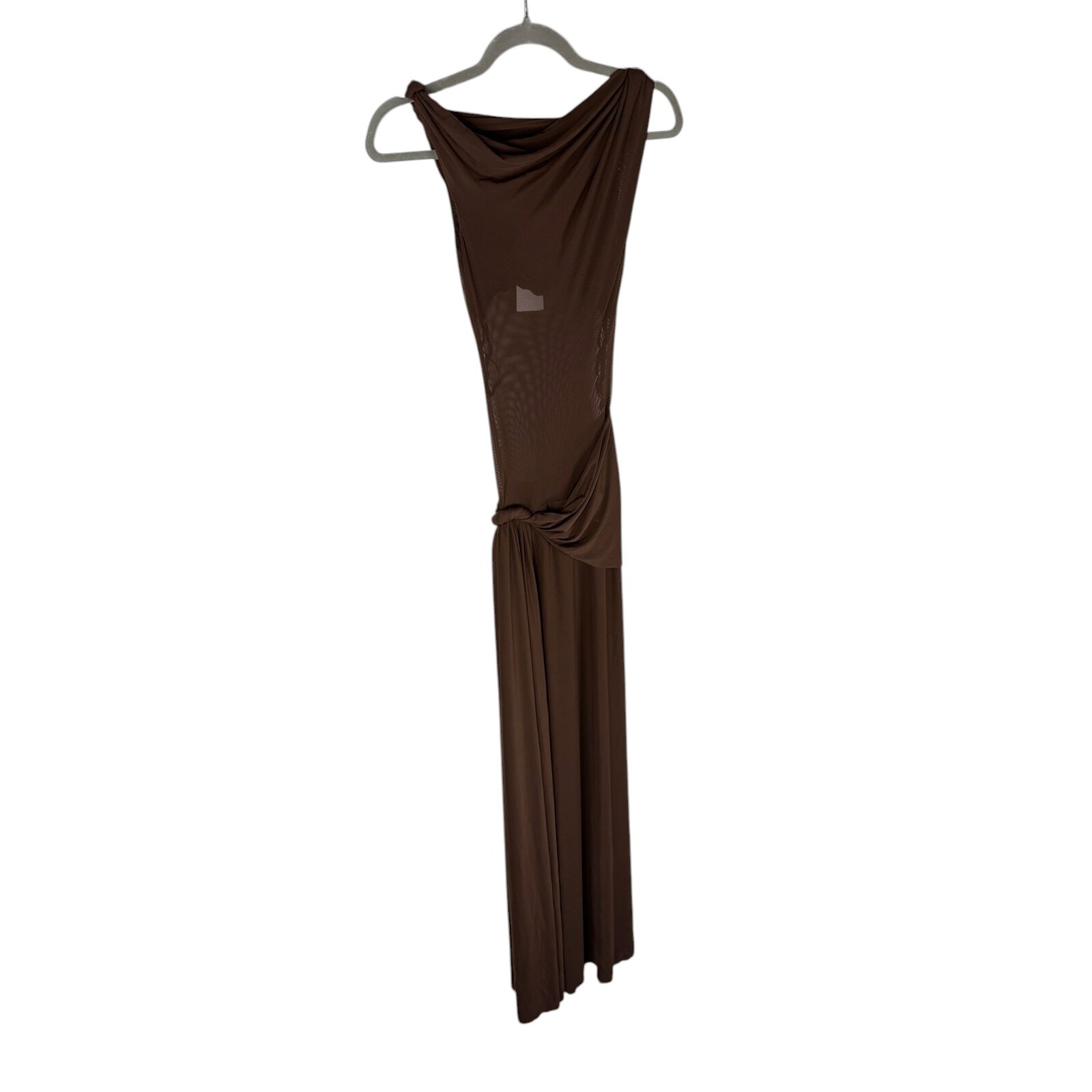 Misha Sisal Maxi Dress Draped Mesh Party Formal Prom Wedding Guest Gala Hoco Xxs — image 6 of 8